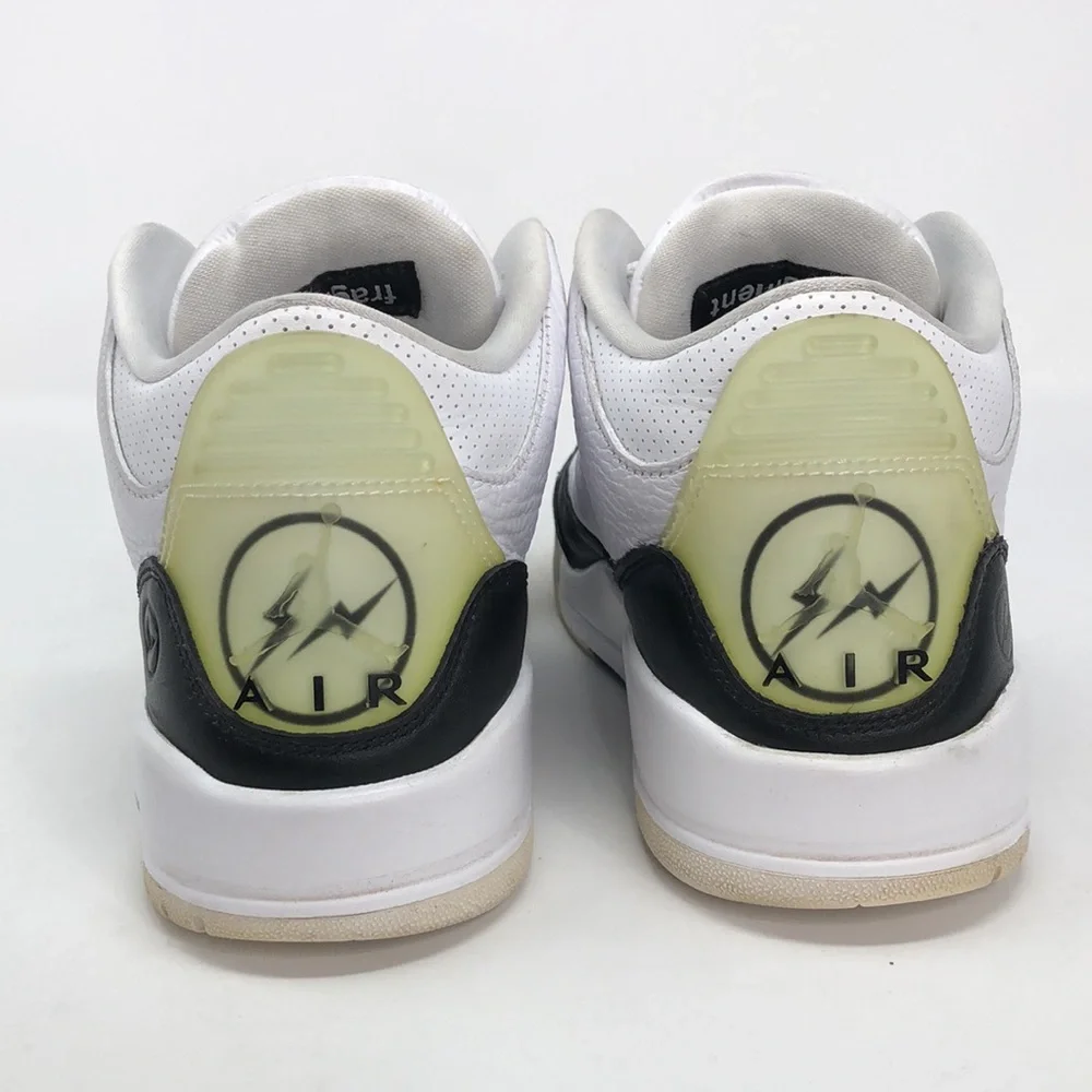 Air Jordan 3 Retro SP x Fragment Design Mid White DA3583-100 Shoes - Size 7.5